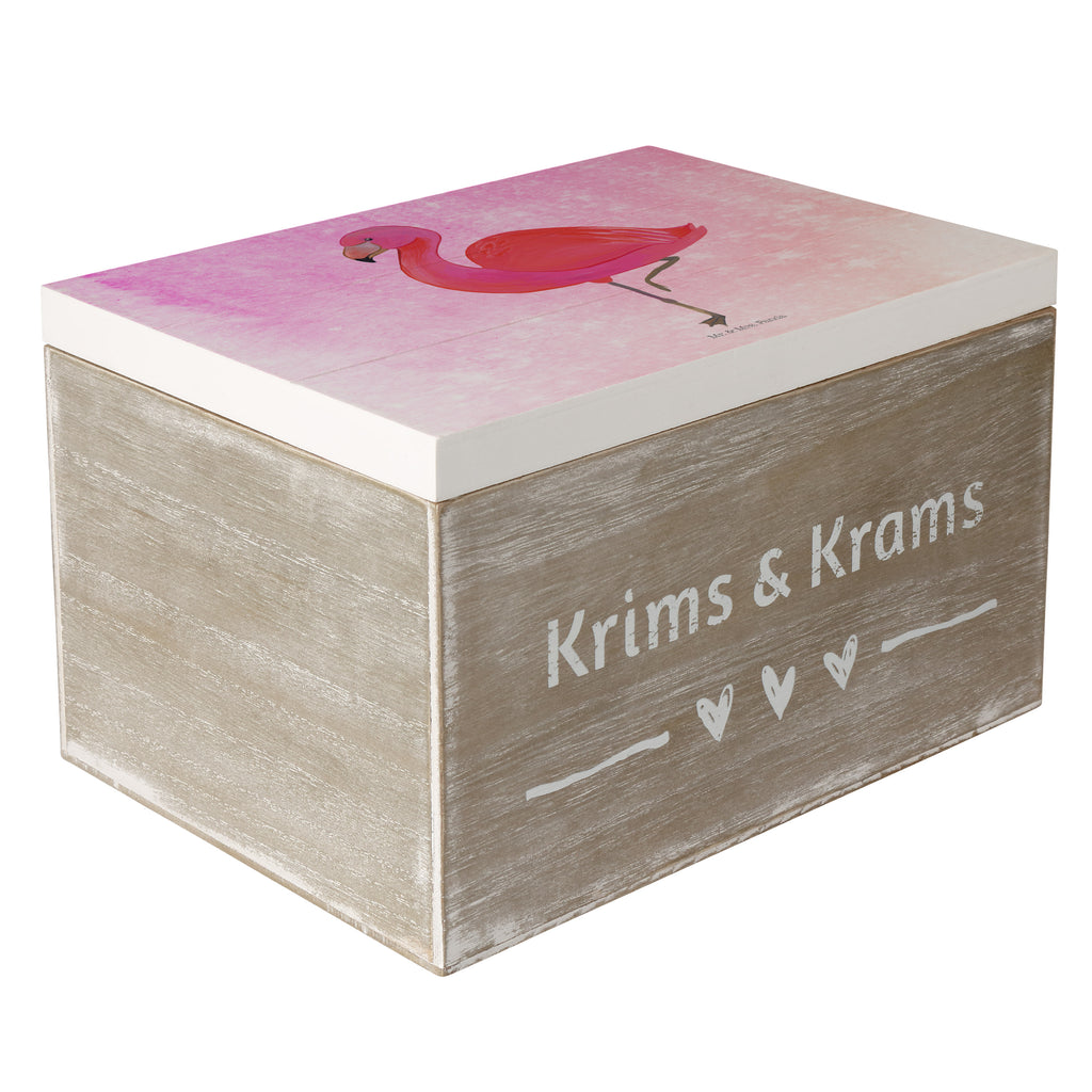 Holzkiste Flamingo classic Holzkiste, Kiste, Schatzkiste, Truhe, Schatulle, XXL, Erinnerungsbox, Erinnerungskiste, Dekokiste, Aufbewahrungsbox, Flamingo, Einzigartig, Selbstliebe, Stolz, ich, für mich, Spruch, Freundin, Freundinnen, Außenseiter, Sohn, Tochter, Geschwister