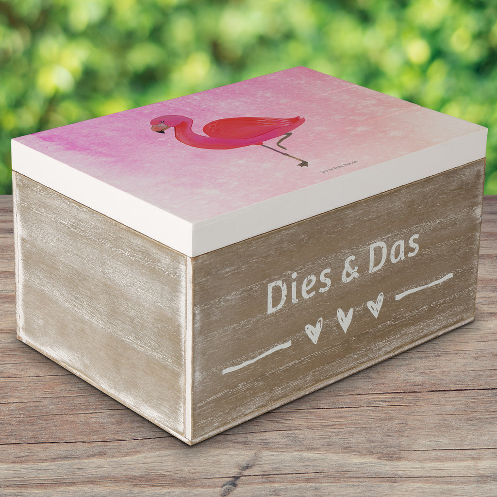 Holzkiste Flamingo classic Holzkiste, Kiste, Schatzkiste, Truhe, Schatulle, XXL, Erinnerungsbox, Erinnerungskiste, Dekokiste, Aufbewahrungsbox, Flamingo, Einzigartig, Selbstliebe, Stolz, ich, für mich, Spruch, Freundin, Freundinnen, Außenseiter, Sohn, Tochter, Geschwister