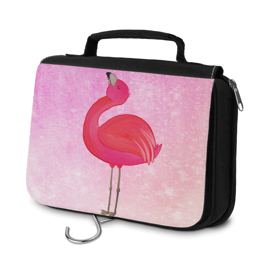 Kulturbeutel Flamingo stolz Kulturbeutel, Zum Aufhängen, Waschtasche, Kosmetiktasche, Damen, Herren, Aufbewahrungstasche, Schminktasche, Kosmetikbeutel, Organizer, Kulturtasche, Schminkutensil, Flamingo, stolz, Freude, Selbstliebe, Selbstakzeptanz, Freundin, beste Freundin, Tochter, Mama, Schwester