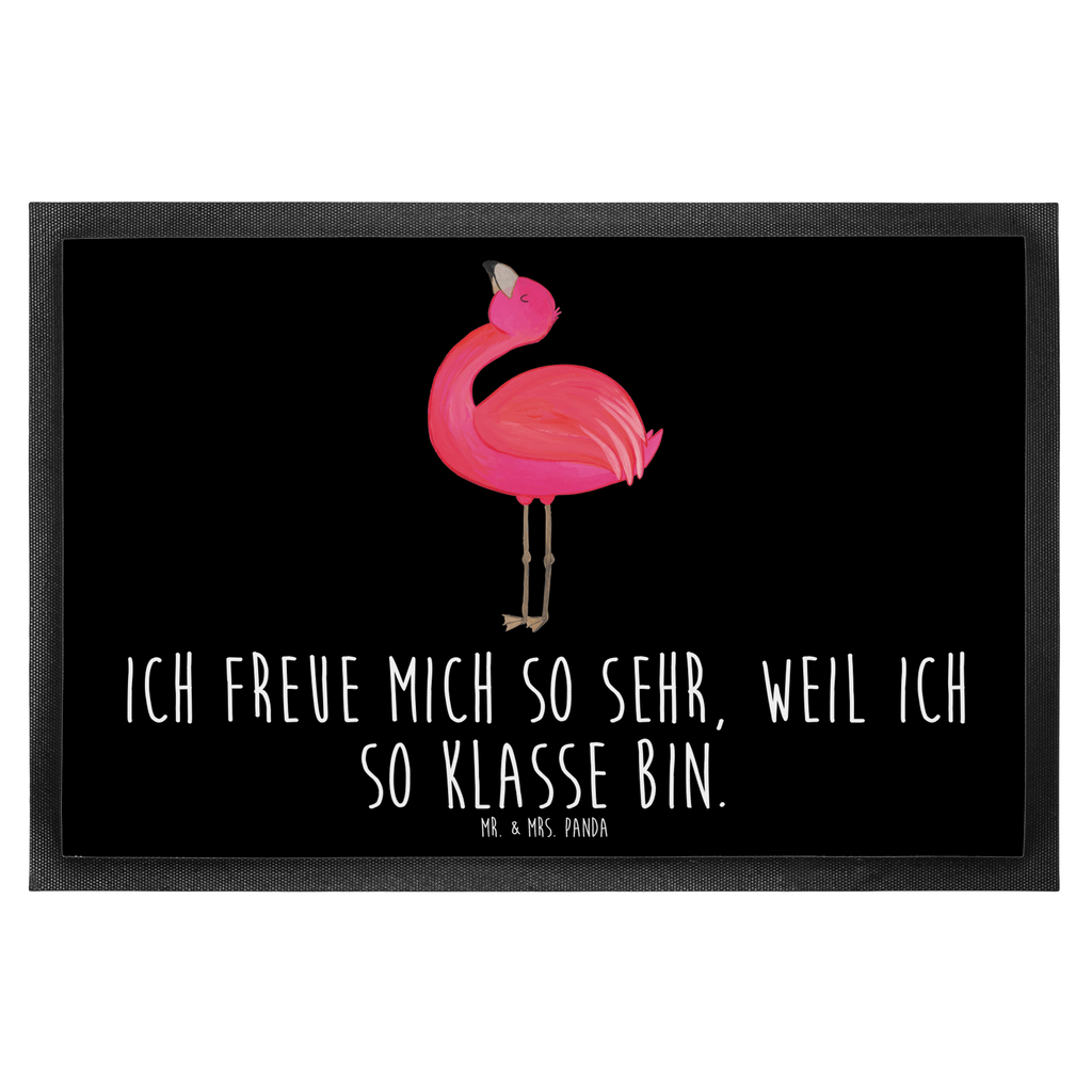 Fußmatte Flamingo stolz Flamingo, stolz, Freude, Selbstliebe, Selbstakzeptanz, Freundin, beste Freundin, Tochter, Mama, Schwester, Türvorleger, Schmutzmatte, Fußabtreter, Matte, Schmutzfänger, Fußabstreifer, Schmutzfangmatte, Türmatte, Motivfußmatte,  Haustürmatte, Vorleger  Flamingo