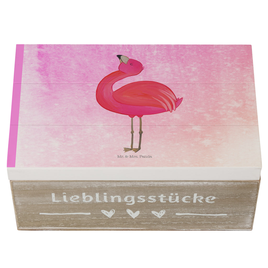 Holzkiste Flamingo stolz Holzkiste, Kiste, Schatzkiste, Truhe, Schatulle, XXL, Erinnerungsbox, Erinnerungskiste, Dekokiste, Aufbewahrungsbox, Flamingo, stolz, Freude, Selbstliebe, Selbstakzeptanz, Freundin, beste Freundin, Tochter, Mama, Schwester