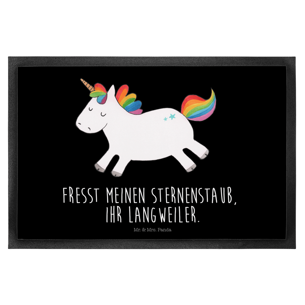 Fußmatte Einhorn Happy Einhorn, Einhörner, Unicorn, glücklich, fröhlich, Spaß, Freude, Lebensfreude, witzig, spannend, Lächeln, Lachen Türvorleger, Schmutzmatte, Fußabtreter, Matte, Schmutzfänger, Fußabstreifer, Schmutzfangmatte, Türmatte, Motivfußmatte,  Haustürmatte, Vorleger  Einhorn, Einhörner, Einhorn Deko, Pegasus, Unicorn