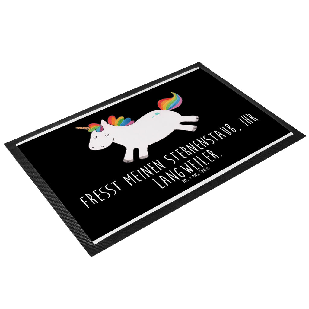 Fußmatte Einhorn Happy Einhorn, Einhörner, Unicorn, glücklich, fröhlich, Spaß, Freude, Lebensfreude, witzig, spannend, Lächeln, Lachen Türvorleger, Schmutzmatte, Fußabtreter, Matte, Schmutzfänger, Fußabstreifer, Schmutzfangmatte, Türmatte, Motivfußmatte,  Haustürmatte, Vorleger  Einhorn, Einhörner, Einhorn Deko, Pegasus, Unicorn