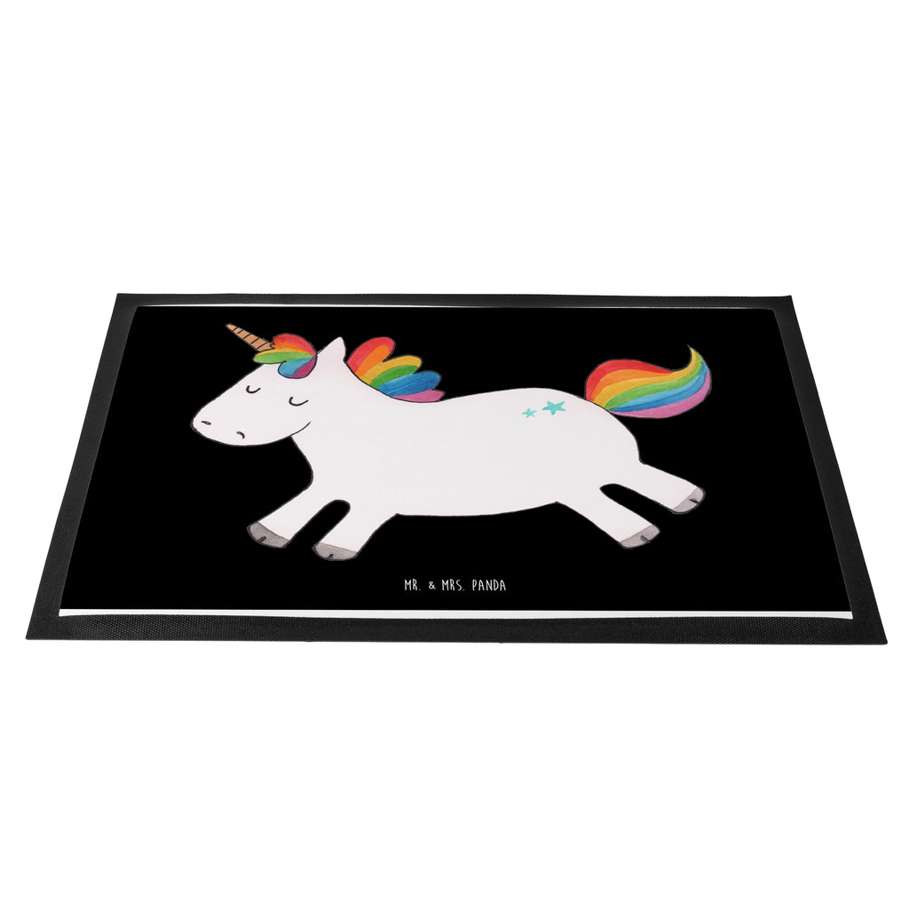 Fußmatte Einhorn Happy Einhorn, Einhörner, Unicorn, glücklich, fröhlich, Spaß, Freude, Lebensfreude, witzig, spannend, Lächeln, Lachen Türvorleger, Schmutzmatte, Fußabtreter, Matte, Schmutzfänger, Fußabstreifer, Schmutzfangmatte, Türmatte, Motivfußmatte,  Haustürmatte, Vorleger  Einhorn, Einhörner, Einhorn Deko, Pegasus, Unicorn