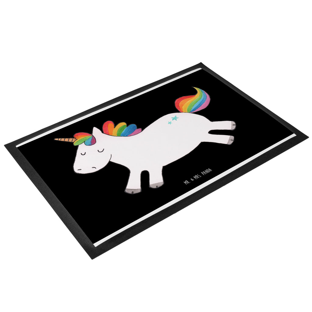 Fußmatte Einhorn Happy Einhorn, Einhörner, Unicorn, glücklich, fröhlich, Spaß, Freude, Lebensfreude, witzig, spannend, Lächeln, Lachen Türvorleger, Schmutzmatte, Fußabtreter, Matte, Schmutzfänger, Fußabstreifer, Schmutzfangmatte, Türmatte, Motivfußmatte,  Haustürmatte, Vorleger  Einhorn, Einhörner, Einhorn Deko, Pegasus, Unicorn