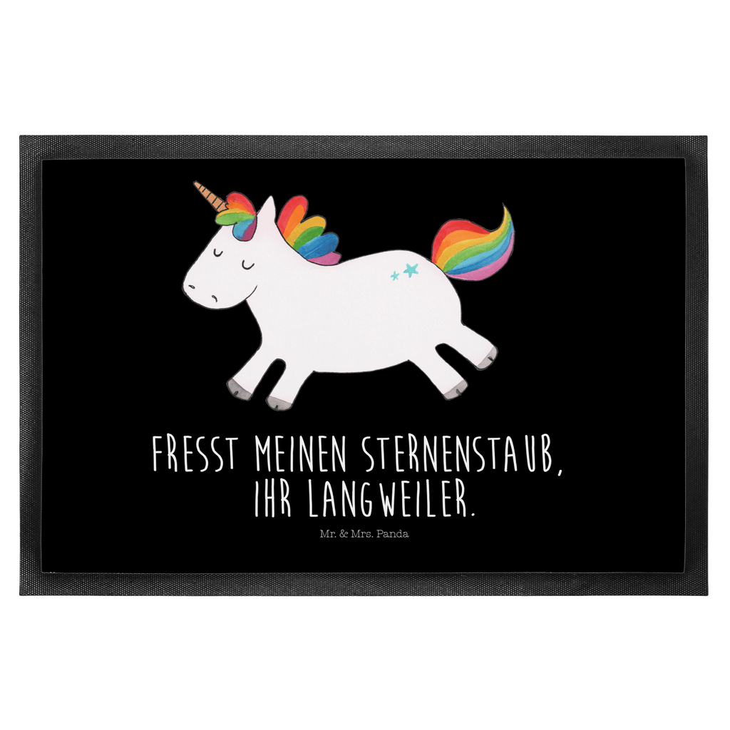 Fußmatte Einhorn Happy Einhorn, Einhörner, Unicorn, glücklich, fröhlich, Spaß, Freude, Lebensfreude, witzig, spannend, Lächeln, Lachen Türvorleger, Schmutzmatte, Fußabtreter, Matte, Schmutzfänger, Fußabstreifer, Schmutzfangmatte, Türmatte, Motivfußmatte,  Haustürmatte, Vorleger  Einhorn, Einhörner, Einhorn Deko, Pegasus, Unicorn