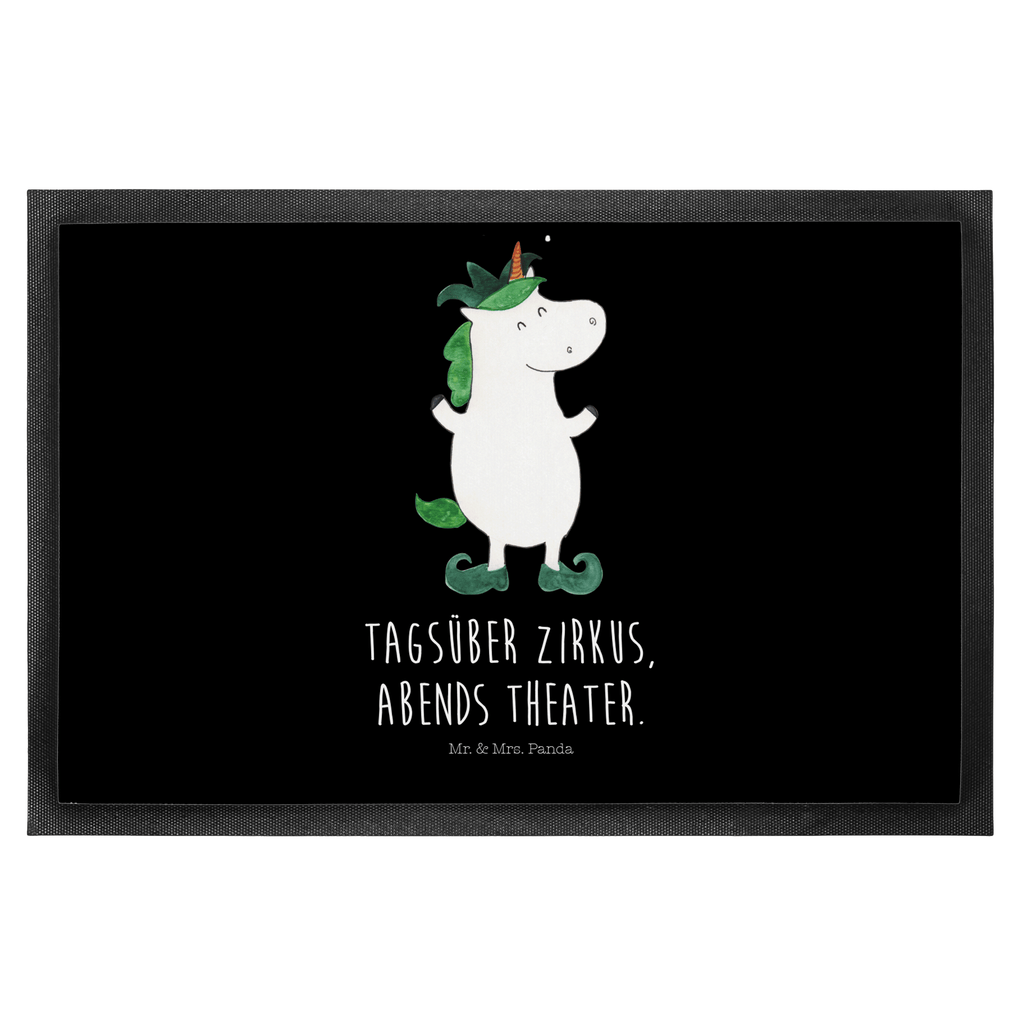 Fußmatte Einhorn Joker Einhörner, Unicorn, Einhorn, Hofnarr, Kasper, Gaukler, Mittelalter Türvorleger, Schmutzmatte, Fußabtreter, Matte, Schmutzfänger, Fußabstreifer, Schmutzfangmatte, Türmatte, Motivfußmatte,  Haustürmatte, Vorleger  Einhorn, Einhörner, Einhorn Deko, Pegasus, Unicorn