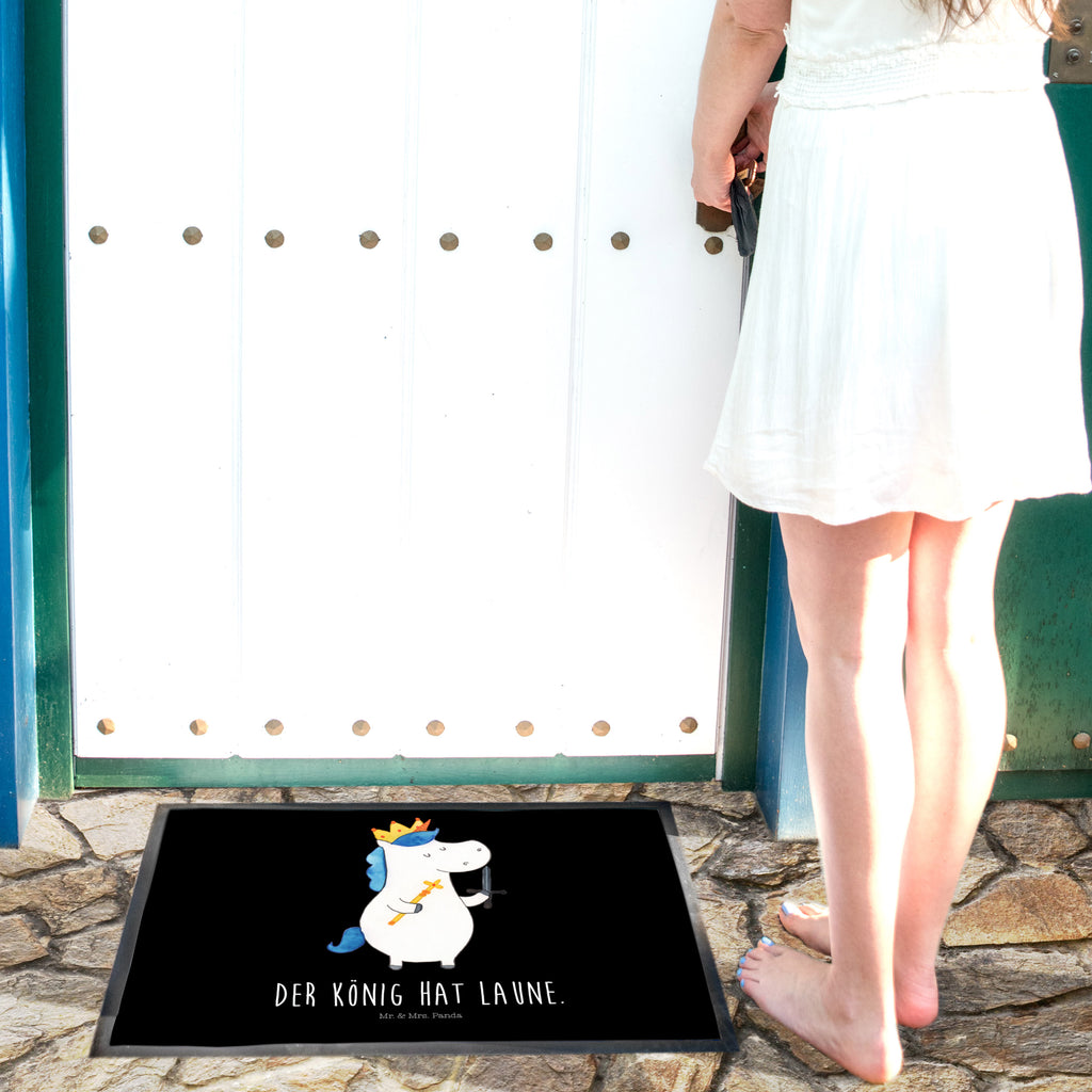 Fußmatte Einhorn König mit Schwert Einhörner, Unicorn, Einhorn, König, Ritter, Mittelalter Türvorleger, Schmutzmatte, Fußabtreter, Matte, Schmutzfänger, Fußabstreifer, Schmutzfangmatte, Türmatte, Motivfußmatte,  Haustürmatte, Vorleger  Einhorn, Einhörner, Einhorn Deko, Pegasus, Unicorn