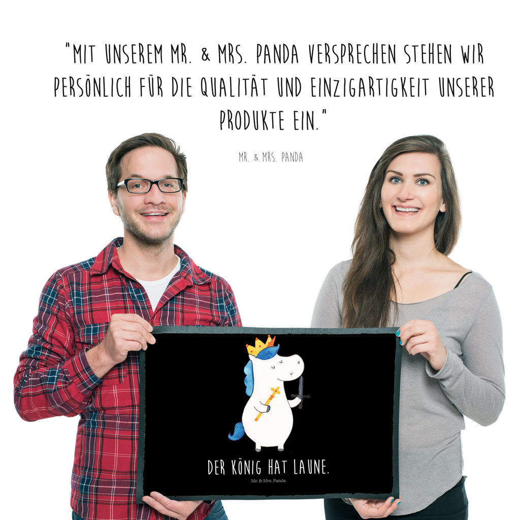 Fußmatte Einhorn König mit Schwert Einhörner, Unicorn, Einhorn, König, Ritter, Mittelalter Türvorleger, Schmutzmatte, Fußabtreter, Matte, Schmutzfänger, Fußabstreifer, Schmutzfangmatte, Türmatte, Motivfußmatte,  Haustürmatte, Vorleger  Einhorn, Einhörner, Einhorn Deko, Pegasus, Unicorn