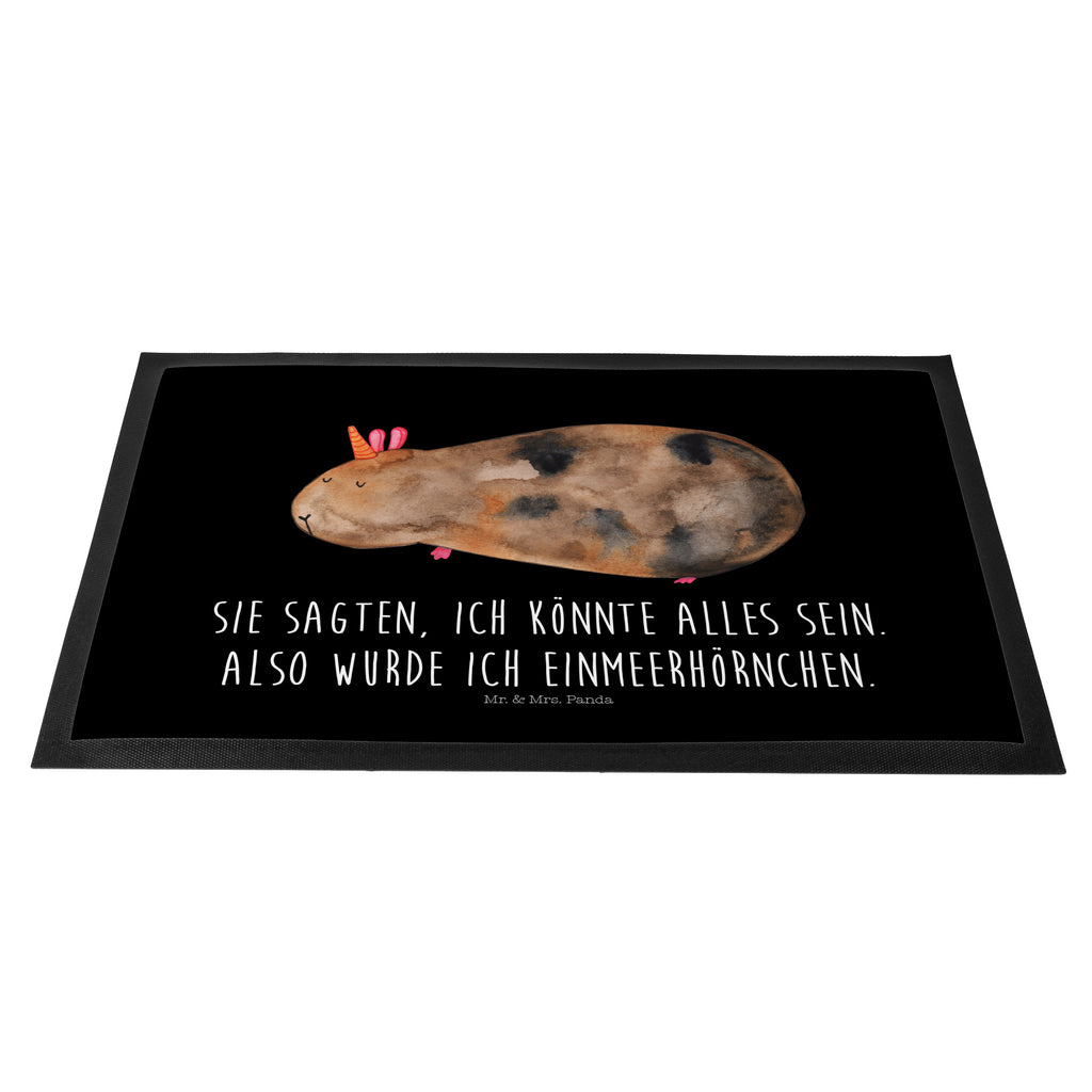 Fußmatte Meerhörnchen Einhorn, Einhörner, Meerhörnchen, Unicorn, Meericorn, Meerschwein, Meerschweinchen Türvorleger, Schmutzmatte, Fußabtreter, Matte, Schmutzfänger, Fußabstreifer, Schmutzfangmatte, Türmatte, Motivfußmatte,  Haustürmatte, Vorleger  Einhorn, Einhörner, Einhorn Deko, Pegasus, Unicorn