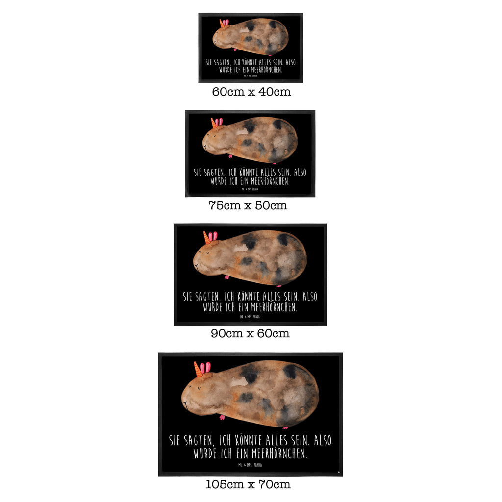 Fußmatte Meerhörnchen Einhorn, Einhörner, Meerhörnchen, Unicorn, Meericorn, Meerschwein, Meerschweinchen Türvorleger, Schmutzmatte, Fußabtreter, Matte, Schmutzfänger, Fußabstreifer, Schmutzfangmatte, Türmatte, Motivfußmatte,  Haustürmatte, Vorleger  Einhorn, Einhörner, Einhorn Deko, Pegasus, Unicorn