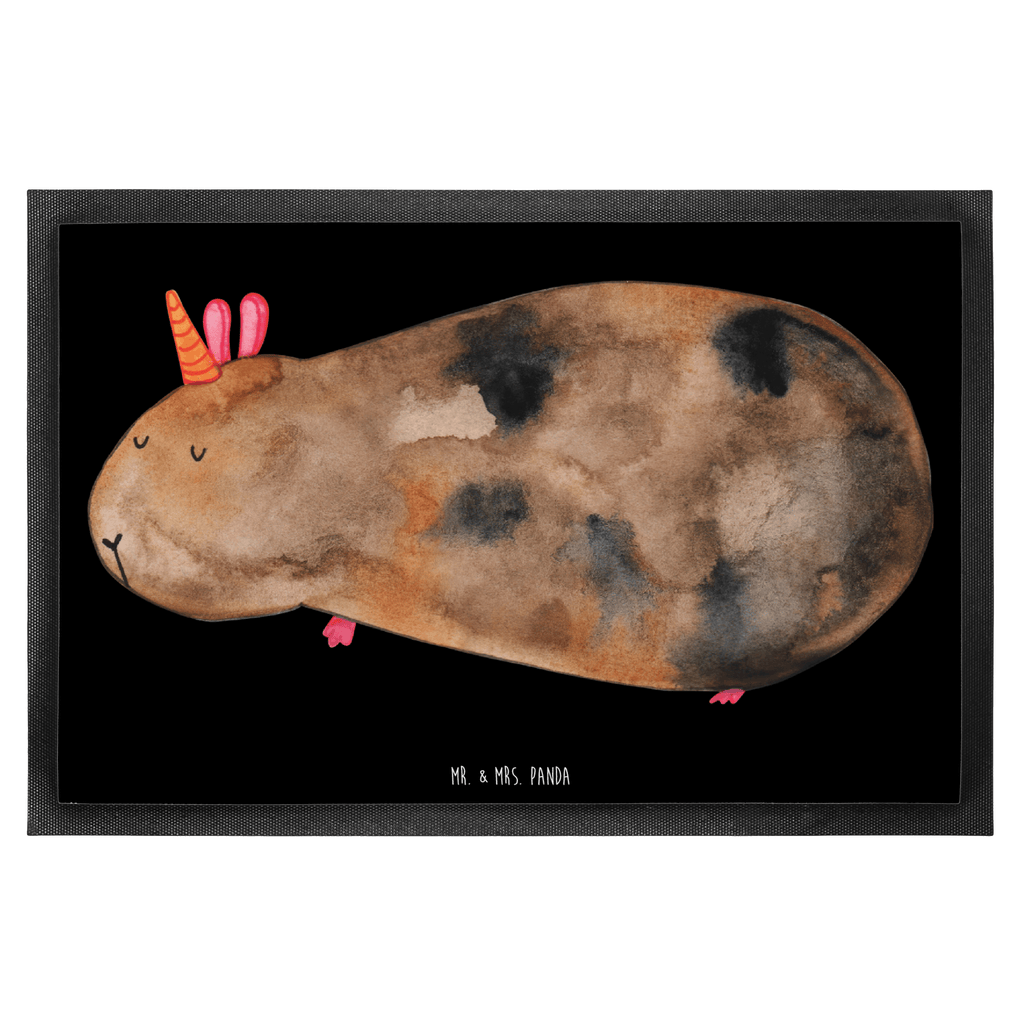 Fußmatte Meerhörnchen Einhorn, Einhörner, Meerhörnchen, Unicorn, Meericorn, Meerschwein, Meerschweinchen Türvorleger, Schmutzmatte, Fußabtreter, Matte, Schmutzfänger, Fußabstreifer, Schmutzfangmatte, Türmatte, Motivfußmatte,  Haustürmatte, Vorleger  Einhorn, Einhörner, Einhorn Deko, Pegasus, Unicorn