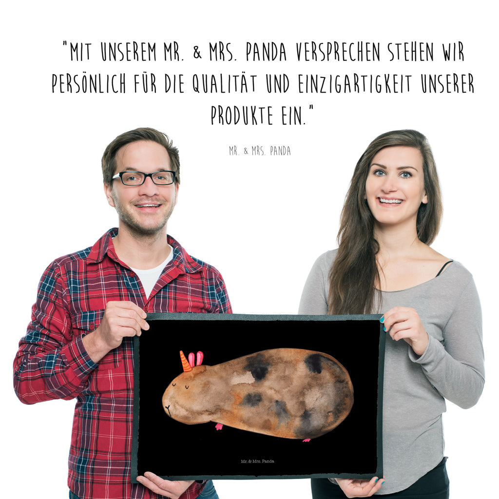 Fußmatte Meerhörnchen Einhorn, Einhörner, Meerhörnchen, Unicorn, Meericorn, Meerschwein, Meerschweinchen Türvorleger, Schmutzmatte, Fußabtreter, Matte, Schmutzfänger, Fußabstreifer, Schmutzfangmatte, Türmatte, Motivfußmatte,  Haustürmatte, Vorleger  Einhorn, Einhörner, Einhorn Deko, Pegasus, Unicorn