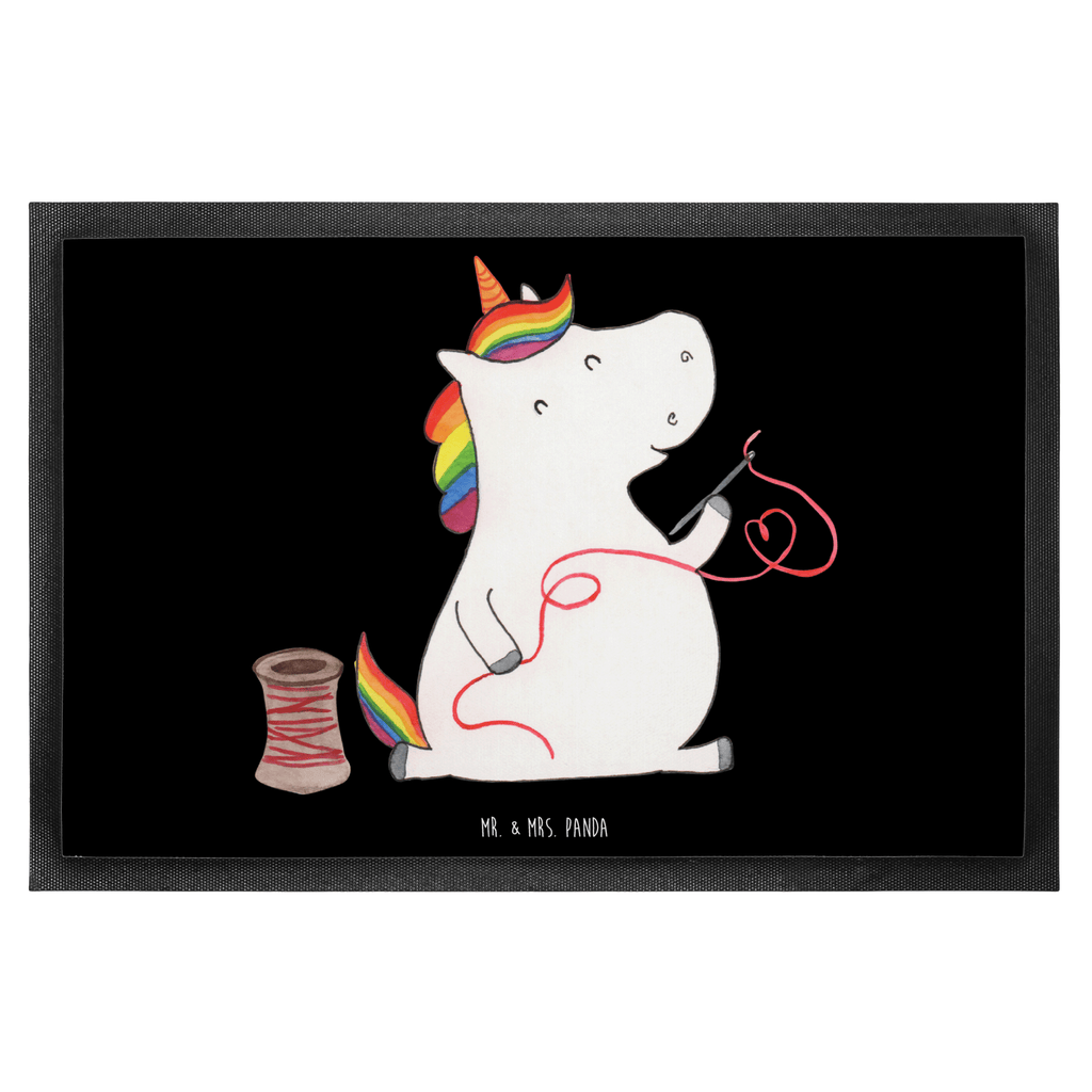 Fußmatte Einhorn Näherin Einhorn, Einhörner, Unicorn, Näherin, nähen, Mädchen, Freundin, Häkeln, Stricken, basteln, Nähzimmer Türvorleger, Schmutzmatte, Fußabtreter, Matte, Schmutzfänger, Fußabstreifer, Schmutzfangmatte, Türmatte, Motivfußmatte,  Haustürmatte, Vorleger  Einhorn, Einhörner, Einhorn Deko, Pegasus, Unicorn