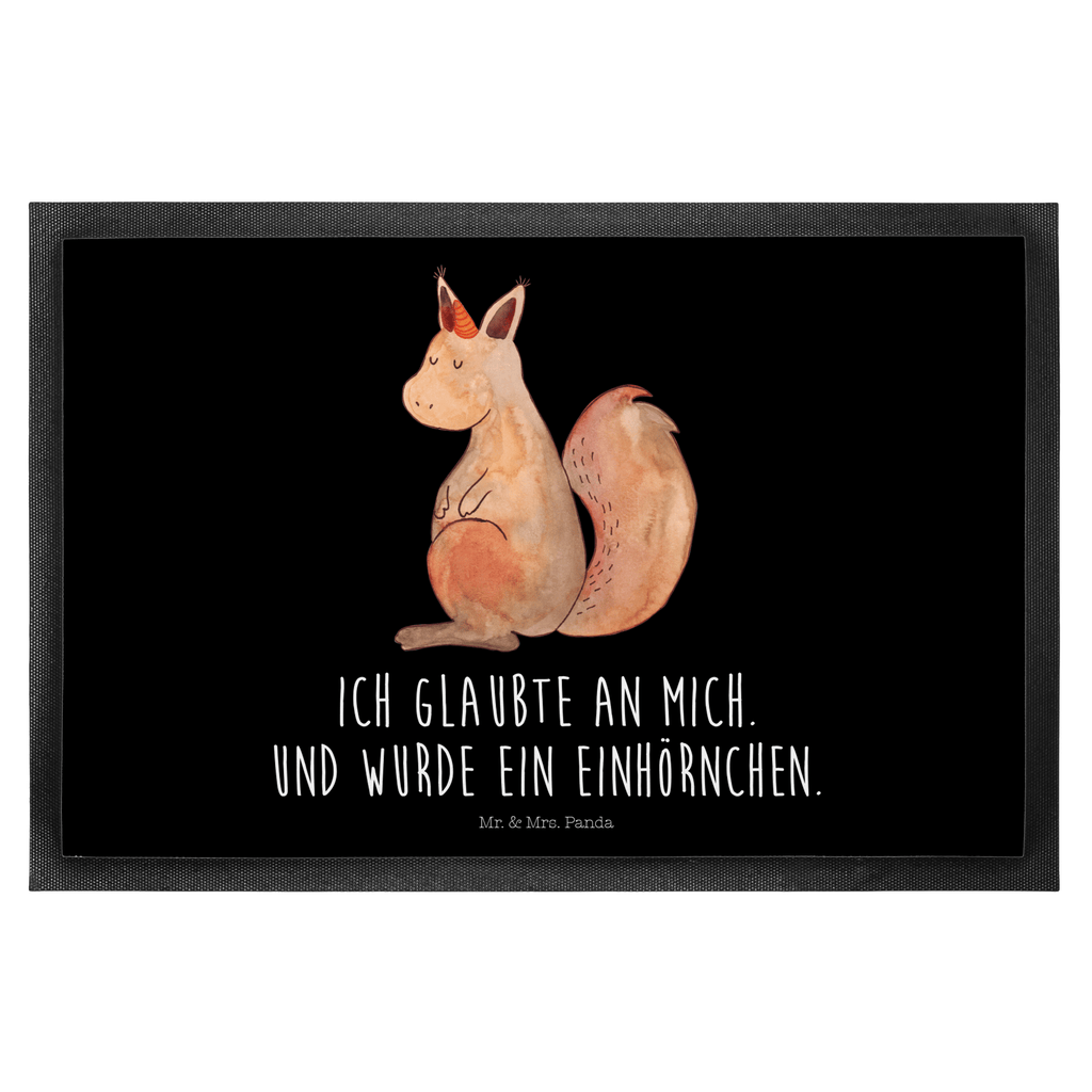 Fußmatte Einhörnchen Glaube Einhorn, Einhörner, Einhörnchen, Eichhörnchen, Eichhorn Türvorleger, Schmutzmatte, Fußabtreter, Matte, Schmutzfänger, Fußabstreifer, Schmutzfangmatte, Türmatte, Motivfußmatte,  Haustürmatte, Vorleger  Einhorn, Einhörner, Einhorn Deko, Pegasus, Unicorn