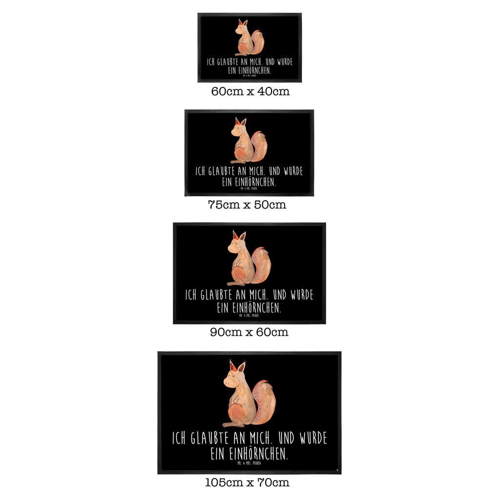 Fußmatte Einhörnchen Glaube Einhorn, Einhörner, Einhörnchen, Eichhörnchen, Eichhorn Türvorleger, Schmutzmatte, Fußabtreter, Matte, Schmutzfänger, Fußabstreifer, Schmutzfangmatte, Türmatte, Motivfußmatte,  Haustürmatte, Vorleger  Einhorn, Einhörner, Einhorn Deko, Pegasus, Unicorn