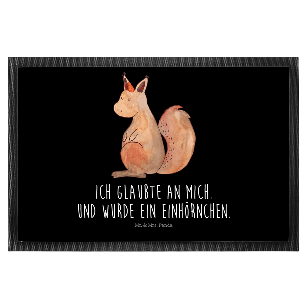 Fußmatte Einhörnchen Glaube Einhorn, Einhörner, Einhörnchen, Eichhörnchen, Eichhorn Türvorleger, Schmutzmatte, Fußabtreter, Matte, Schmutzfänger, Fußabstreifer, Schmutzfangmatte, Türmatte, Motivfußmatte,  Haustürmatte, Vorleger  Einhorn, Einhörner, Einhorn Deko, Pegasus, Unicorn