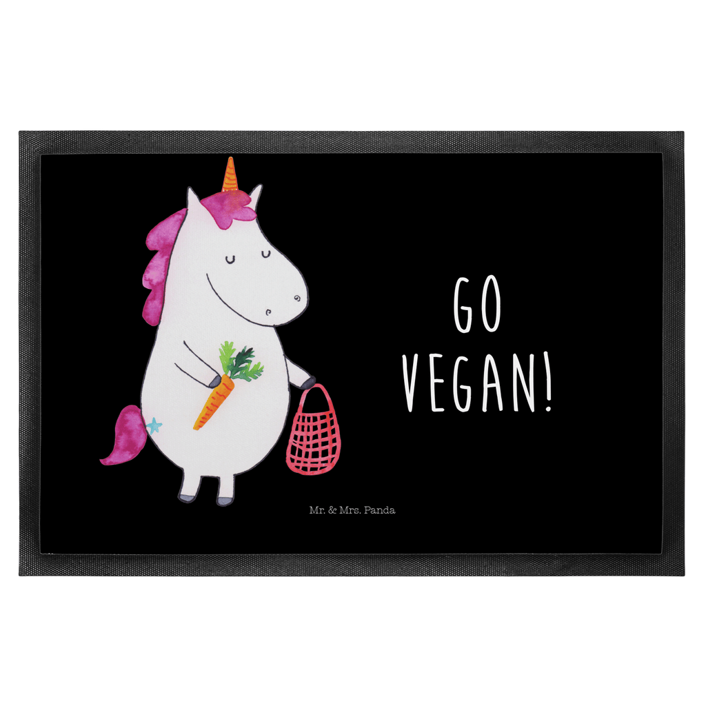 Fußmatte Einhorn Vegan vegan, Gesund leben, Vegetariar, Rohkost, Gesund essen, Veganismus, Veganer Türvorleger, Schmutzmatte, Fußabtreter, Matte, Schmutzfänger, Fußabstreifer, Schmutzfangmatte, Türmatte, Motivfußmatte,  Haustürmatte, Vorleger  Einhorn, Einhörner, Einhorn Deko, Pegasus, Unicorn