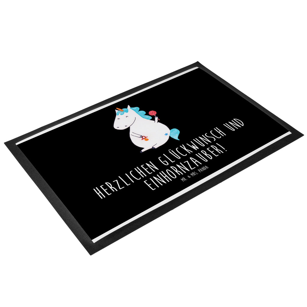 Fußmatte Einhorn Baby Einhorn, Einhörner, Mutter, Unicorn, Geburt, Geburtstag, erstes Kind, Baby, Babyglück, Nachwuchs, Eltern, Party, Kind, Schnuller Türvorleger, Schmutzmatte, Fußabtreter, Matte, Schmutzfänger, Fußabstreifer, Schmutzfangmatte, Türmatte, Motivfußmatte,  Haustürmatte, Vorleger  Einhorn, Einhörner, Einhorn Deko, Pegasus, Unicorn