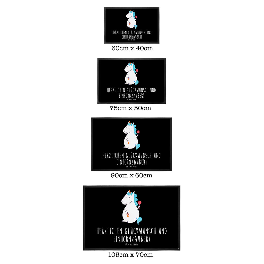 Fußmatte Einhorn Baby Einhorn, Einhörner, Mutter, Unicorn, Geburt, Geburtstag, erstes Kind, Baby, Babyglück, Nachwuchs, Eltern, Party, Kind, Schnuller Türvorleger, Schmutzmatte, Fußabtreter, Matte, Schmutzfänger, Fußabstreifer, Schmutzfangmatte, Türmatte, Motivfußmatte,  Haustürmatte, Vorleger  Einhorn, Einhörner, Einhorn Deko, Pegasus, Unicorn