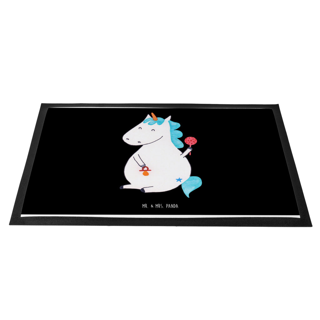 Fußmatte Einhorn Baby Einhorn, Einhörner, Mutter, Unicorn, Geburt, Geburtstag, erstes Kind, Baby, Babyglück, Nachwuchs, Eltern, Party, Kind, Schnuller Türvorleger, Schmutzmatte, Fußabtreter, Matte, Schmutzfänger, Fußabstreifer, Schmutzfangmatte, Türmatte, Motivfußmatte,  Haustürmatte, Vorleger  Einhorn, Einhörner, Einhorn Deko, Pegasus, Unicorn