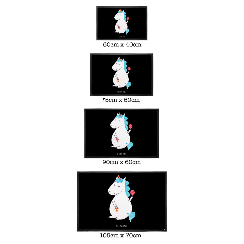 Fußmatte Einhorn Baby Einhorn, Einhörner, Mutter, Unicorn, Geburt, Geburtstag, erstes Kind, Baby, Babyglück, Nachwuchs, Eltern, Party, Kind, Schnuller Türvorleger, Schmutzmatte, Fußabtreter, Matte, Schmutzfänger, Fußabstreifer, Schmutzfangmatte, Türmatte, Motivfußmatte,  Haustürmatte, Vorleger  Einhorn, Einhörner, Einhorn Deko, Pegasus, Unicorn