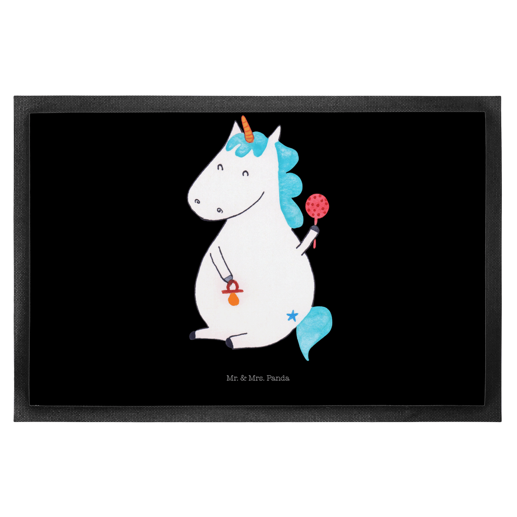 Fußmatte Einhorn Baby Einhorn, Einhörner, Mutter, Unicorn, Geburt, Geburtstag, erstes Kind, Baby, Babyglück, Nachwuchs, Eltern, Party, Kind, Schnuller Türvorleger, Schmutzmatte, Fußabtreter, Matte, Schmutzfänger, Fußabstreifer, Schmutzfangmatte, Türmatte, Motivfußmatte,  Haustürmatte, Vorleger  Einhorn, Einhörner, Einhorn Deko, Pegasus, Unicorn