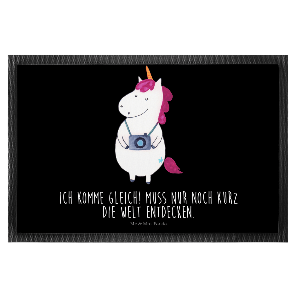 Fußmatte Einhorn Fotograf Einhorn, Einhörner, Unicorn, Fotograf, Fotografie, Kamera, Reisen, Weltreise, Weltenbummler, Urlaub, Tourist, Kurztrip, Reise, Städtereise Türvorleger, Schmutzmatte, Fußabtreter, Matte, Schmutzfänger, Fußabstreifer, Schmutzfangmatte, Türmatte, Motivfußmatte,  Haustürmatte, Vorleger  Einhorn, Einhörner, Einhorn Deko, Pegasus, Unicorn