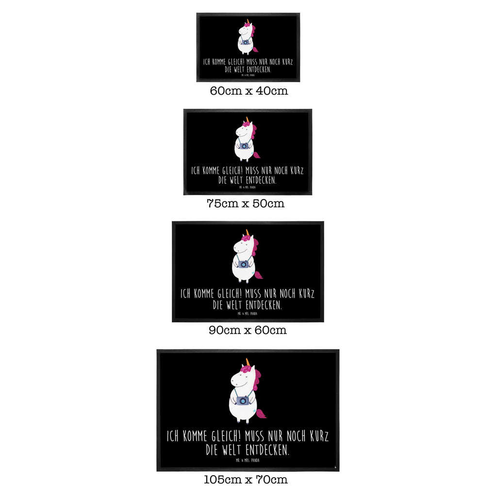 Fußmatte Einhorn Fotograf Einhorn, Einhörner, Unicorn, Fotograf, Fotografie, Kamera, Reisen, Weltreise, Weltenbummler, Urlaub, Tourist, Kurztrip, Reise, Städtereise Türvorleger, Schmutzmatte, Fußabtreter, Matte, Schmutzfänger, Fußabstreifer, Schmutzfangmatte, Türmatte, Motivfußmatte,  Haustürmatte, Vorleger  Einhorn, Einhörner, Einhorn Deko, Pegasus, Unicorn