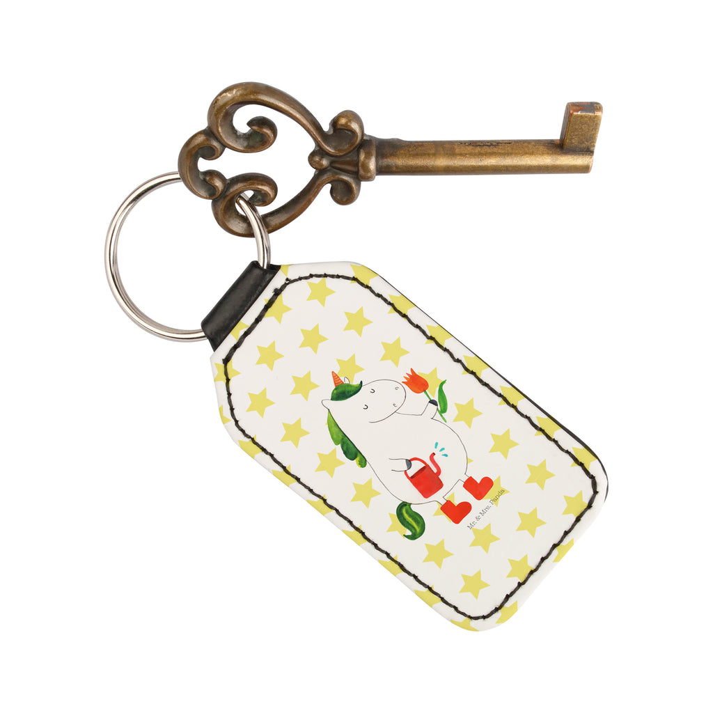 Rechteckig Schlüsselanhänger Einhorn Gärtner Schlüsselanhänger, Anhänger, Taschenanhänger, Glücksbringer, Schutzengel, Einhorn, Einhörner, Einhorn Deko, Pegasus, Unicorn, Luftballon, Gießkanne, Giesskanne, Lebenslust, Freude, Blume, Freundin, Garten, Stiefel