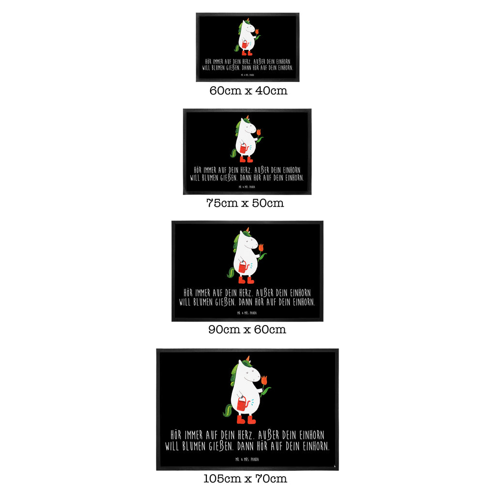 Fußmatte Einhorn Gärtner Einhorn, Einhörner, Unicorn, Luftballon, Gießkanne, Giesskanne, Lebenslust, Freude, Blume, Freundin, Garten, Stiefel Türvorleger, Schmutzmatte, Fußabtreter, Matte, Schmutzfänger, Fußabstreifer, Schmutzfangmatte, Türmatte, Motivfußmatte,  Haustürmatte, Vorleger  Einhorn, Einhörner, Einhorn Deko, Pegasus, Unicorn