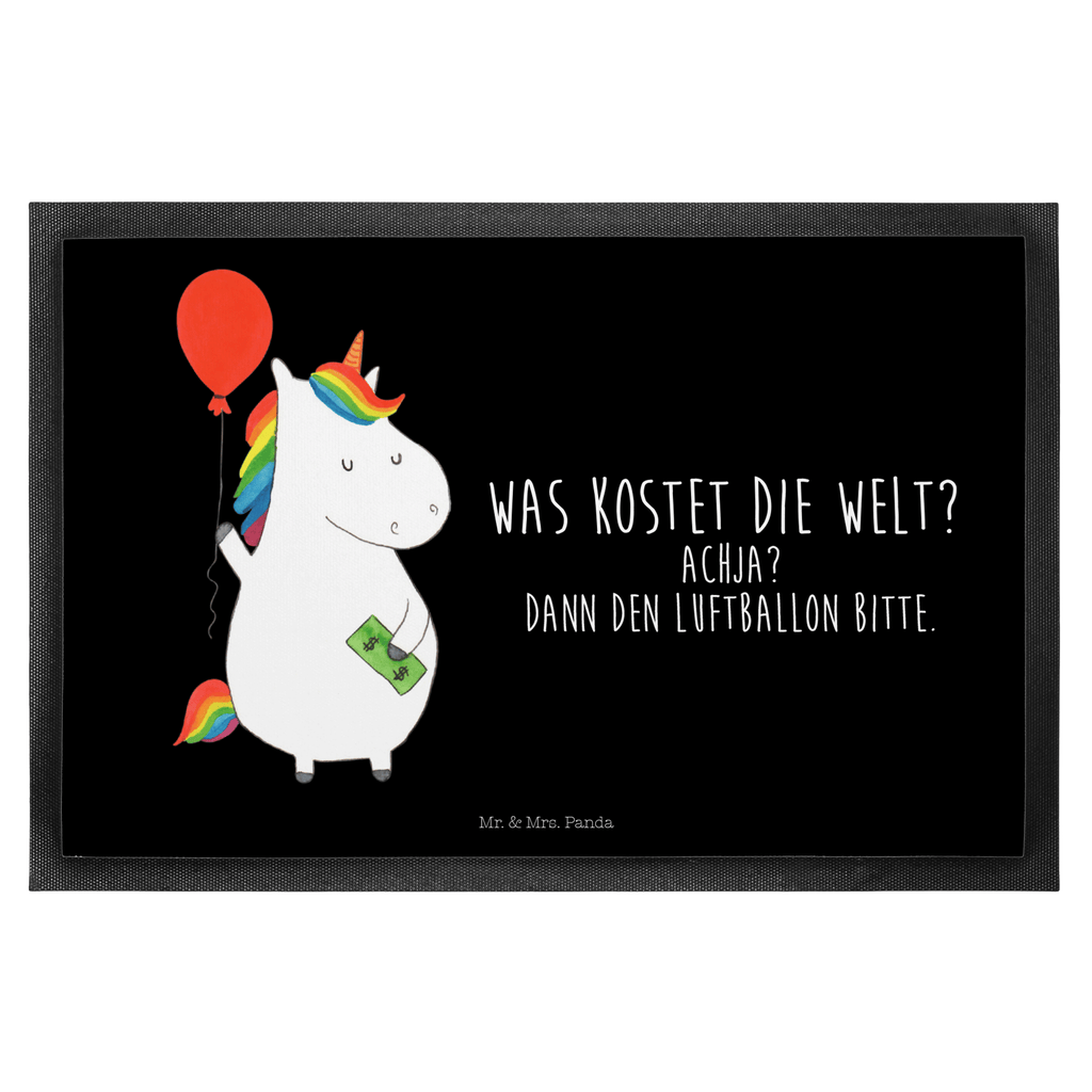 Fußmatte Einhorn Luftballon Einhorn, Einhörner, Unicorn, Luftballon, Geld, Lebenslust, Freude, Geschenk, Freundin	 Türvorleger, Schmutzmatte, Fußabtreter, Matte, Schmutzfänger, Fußabstreifer, Schmutzfangmatte, Türmatte, Motivfußmatte,  Haustürmatte, Vorleger  Einhorn, Einhörner, Einhorn Deko, Pegasus, Unicorn