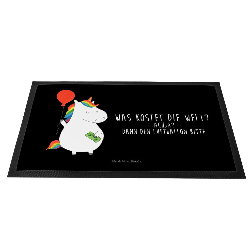 Fußmatte Einhorn Luftballon Einhorn, Einhörner, Unicorn, Luftballon, Geld, Lebenslust, Freude, Geschenk, Freundin	 Türvorleger, Schmutzmatte, Fußabtreter, Matte, Schmutzfänger, Fußabstreifer, Schmutzfangmatte, Türmatte, Motivfußmatte,  Haustürmatte, Vorleger  Einhorn, Einhörner, Einhorn Deko, Pegasus, Unicorn