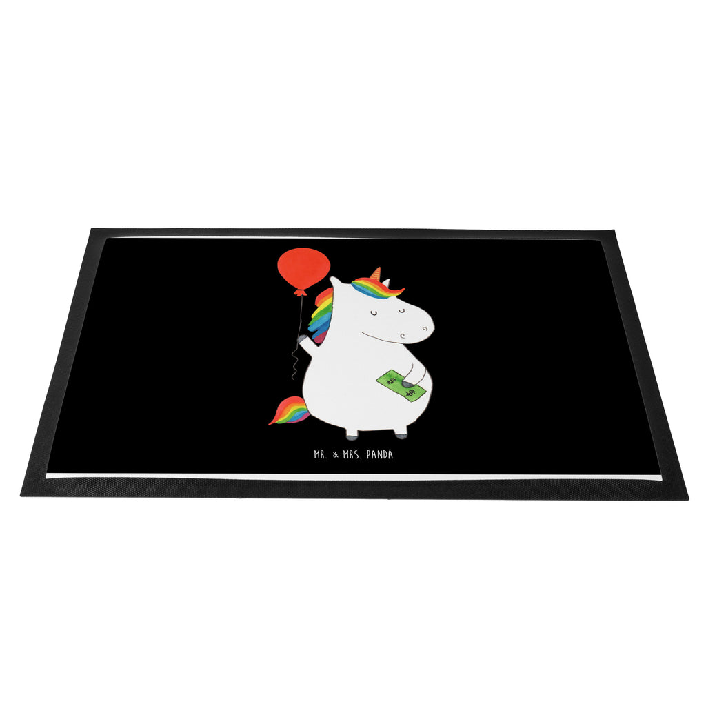 Fußmatte Einhorn Luftballon Einhorn, Einhörner, Unicorn, Luftballon, Geld, Lebenslust, Freude, Geschenk, Freundin	 Türvorleger, Schmutzmatte, Fußabtreter, Matte, Schmutzfänger, Fußabstreifer, Schmutzfangmatte, Türmatte, Motivfußmatte,  Haustürmatte, Vorleger  Einhorn, Einhörner, Einhorn Deko, Pegasus, Unicorn