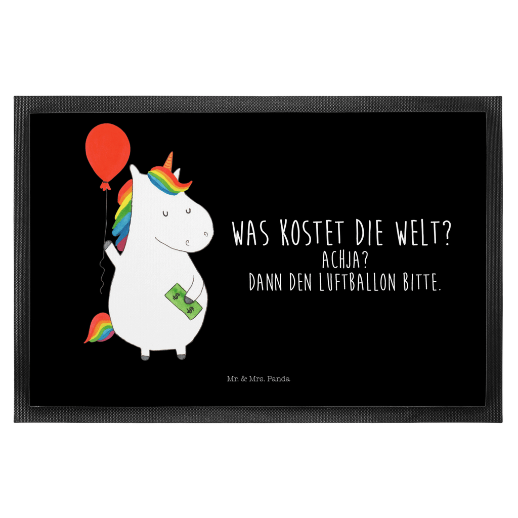 Fußmatte Einhorn Luftballon Einhorn, Einhörner, Unicorn, Luftballon, Geld, Lebenslust, Freude, Geschenk, Freundin	 Türvorleger, Schmutzmatte, Fußabtreter, Matte, Schmutzfänger, Fußabstreifer, Schmutzfangmatte, Türmatte, Motivfußmatte,  Haustürmatte, Vorleger  Einhorn, Einhörner, Einhorn Deko, Pegasus, Unicorn