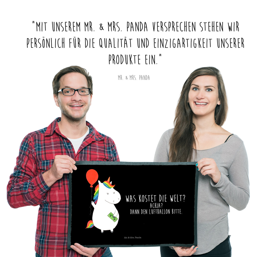 Fußmatte Einhorn Luftballon Einhorn, Einhörner, Unicorn, Luftballon, Geld, Lebenslust, Freude, Geschenk, Freundin	 Türvorleger, Schmutzmatte, Fußabtreter, Matte, Schmutzfänger, Fußabstreifer, Schmutzfangmatte, Türmatte, Motivfußmatte,  Haustürmatte, Vorleger  Einhorn, Einhörner, Einhorn Deko, Pegasus, Unicorn