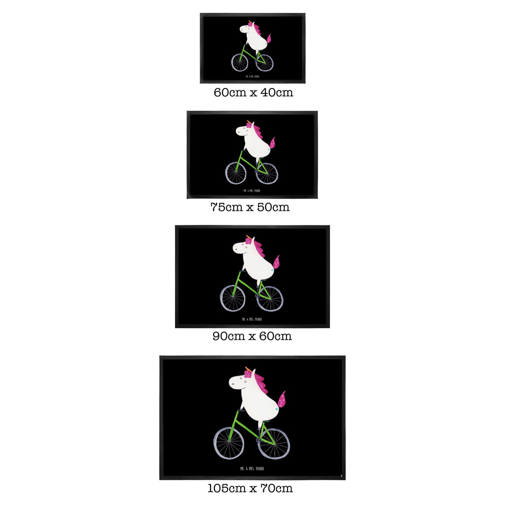 Fußmatte Einhorn Radfahrer Türvorleger, Schmutzmatte, Fußabtreter, Matte, Schmutzfänger, Fußabstreifer, Schmutzfangmatte, Türmatte, Motivfußmatte, Haustürmatte, Vorleger, Einhorn, Einhörner, Einhorn Deko, Pegasus, Unicorn, Radfahren, Radfahrer, Rad, Bike, Feenstaub, Konfetti, Luxusproblem, Kummer, Liebeskummer