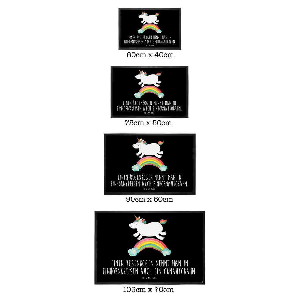 Fußmatte Einhorn Regenbogen Einhorn, Unicorn, Regenbogen, Glitzer, Einhornpower, Erwachsenwerden,  Einhornautobahn Türvorleger, Schmutzmatte, Fußabtreter, Matte, Schmutzfänger, Fußabstreifer, Schmutzfangmatte, Türmatte, Motivfußmatte,  Haustürmatte, Vorleger  Einhorn, Einhörner, Einhorn Deko, Pegasus, Unicorn