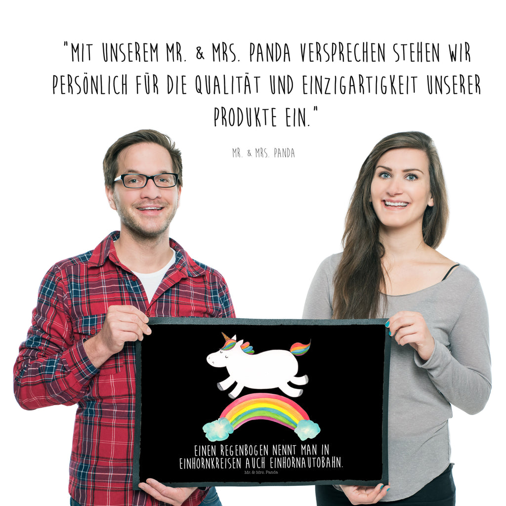 Fußmatte Einhorn Regenbogen Einhorn, Unicorn, Regenbogen, Glitzer, Einhornpower, Erwachsenwerden,  Einhornautobahn Türvorleger, Schmutzmatte, Fußabtreter, Matte, Schmutzfänger, Fußabstreifer, Schmutzfangmatte, Türmatte, Motivfußmatte,  Haustürmatte, Vorleger  Einhorn, Einhörner, Einhorn Deko, Pegasus, Unicorn