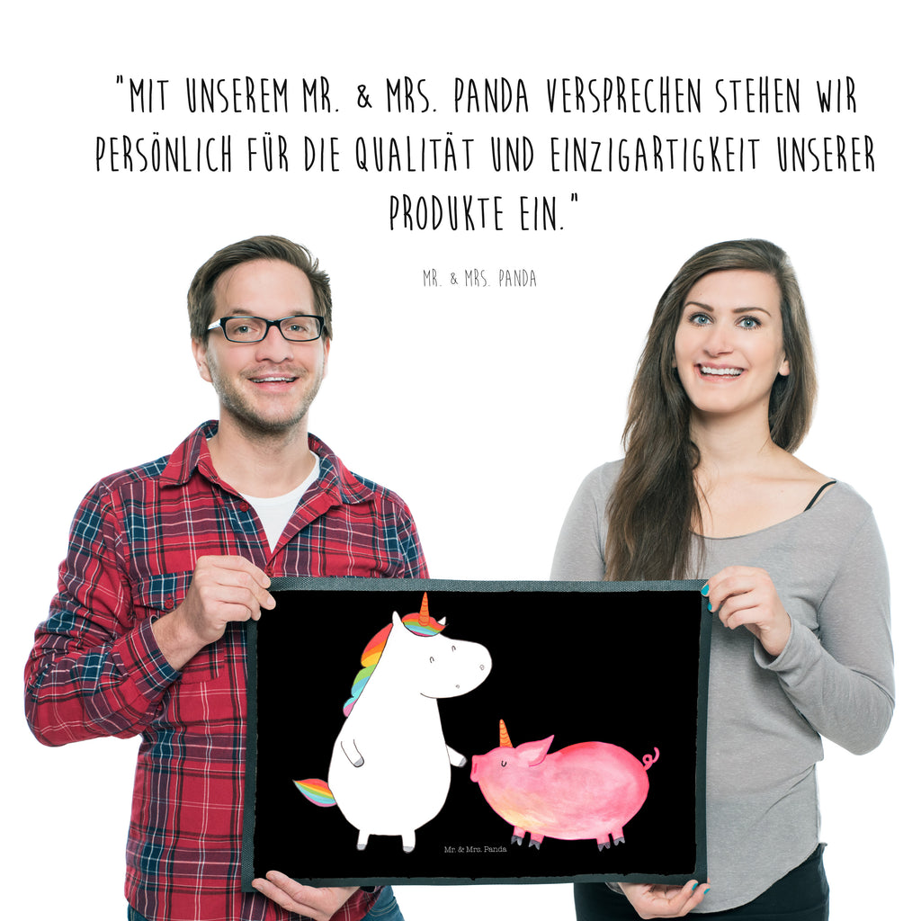 Fußmatte Einhorn + Schweinhorn Einhörner, Unicorn, Einhorn, Freundschaft, Schweinhorn, Schwein, Freundin, Schweinchen Türvorleger, Schmutzmatte, Fußabtreter, Matte, Schmutzfänger, Fußabstreifer, Schmutzfangmatte, Türmatte, Motivfußmatte,  Haustürmatte, Vorleger  Einhorn, Einhörner, Einhorn Deko, Pegasus, Unicorn