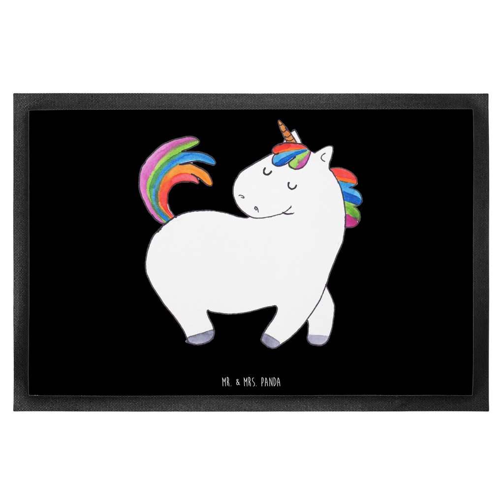 Fußmatte Einhorn stolzierend Einhorn, Einhörner, Unicorn, stolz, anders, bunt, Pferd, Reiter, Reiten, Freundin, Geschenk Türvorleger, Schmutzmatte, Fußabtreter, Matte, Schmutzfänger, Fußabstreifer, Schmutzfangmatte, Türmatte, Motivfußmatte,  Haustürmatte, Vorleger  Einhorn, Einhörner, Einhorn Deko, Pegasus, Unicorn