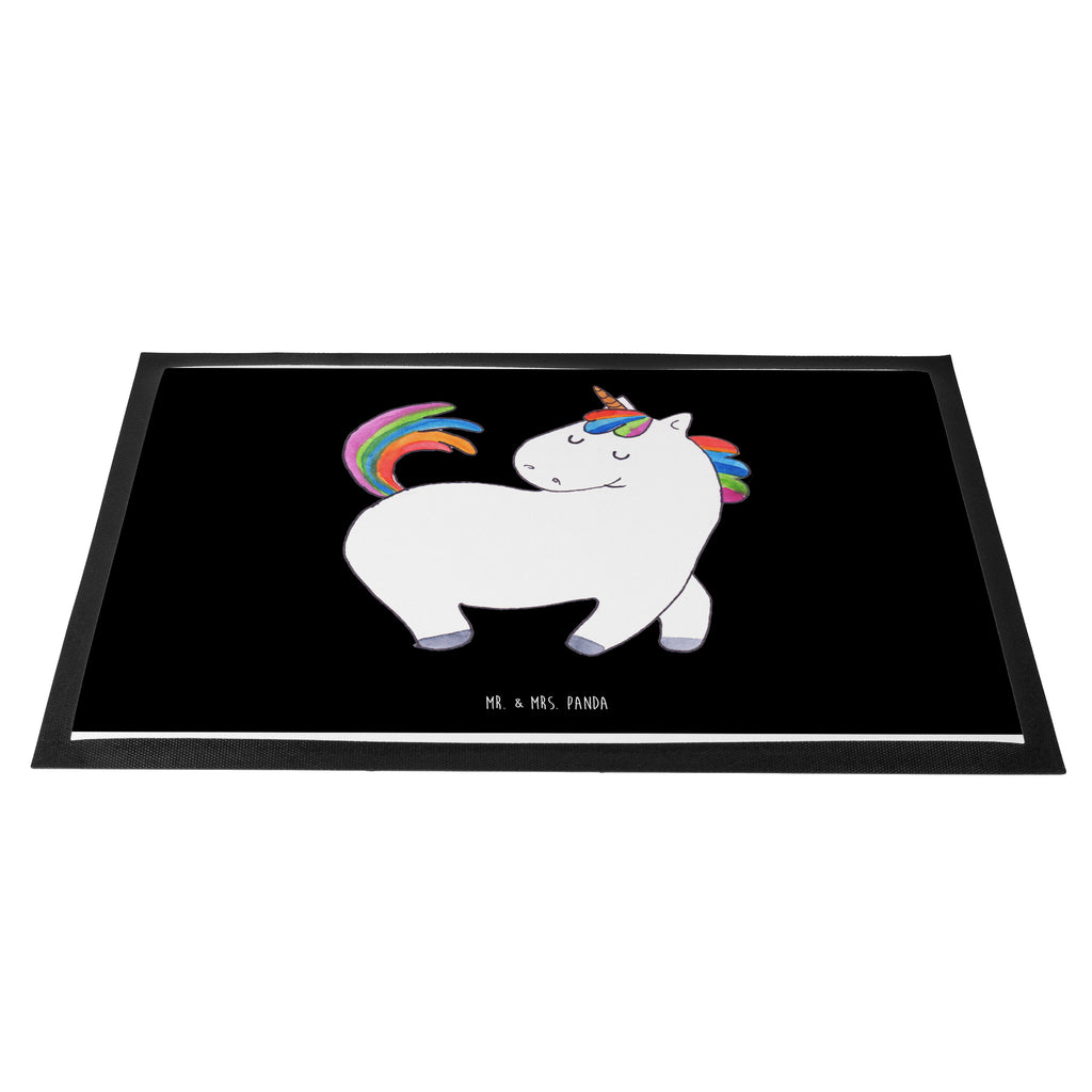 Fußmatte Einhorn stolzierend Einhorn, Einhörner, Unicorn, stolz, anders, bunt, Pferd, Reiter, Reiten, Freundin, Geschenk Türvorleger, Schmutzmatte, Fußabtreter, Matte, Schmutzfänger, Fußabstreifer, Schmutzfangmatte, Türmatte, Motivfußmatte,  Haustürmatte, Vorleger  Einhorn, Einhörner, Einhorn Deko, Pegasus, Unicorn
