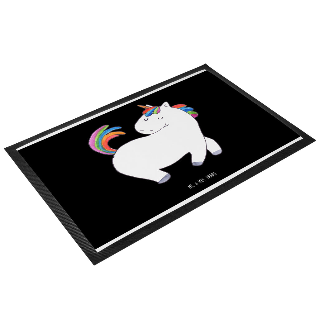 Fußmatte Einhorn stolzierend Einhorn, Einhörner, Unicorn, stolz, anders, bunt, Pferd, Reiter, Reiten, Freundin, Geschenk Türvorleger, Schmutzmatte, Fußabtreter, Matte, Schmutzfänger, Fußabstreifer, Schmutzfangmatte, Türmatte, Motivfußmatte,  Haustürmatte, Vorleger  Einhorn, Einhörner, Einhorn Deko, Pegasus, Unicorn