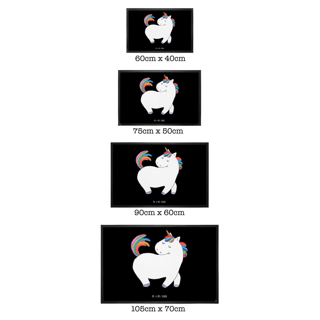 Fußmatte Einhorn stolzierend Einhorn, Einhörner, Unicorn, stolz, anders, bunt, Pferd, Reiter, Reiten, Freundin, Geschenk Türvorleger, Schmutzmatte, Fußabtreter, Matte, Schmutzfänger, Fußabstreifer, Schmutzfangmatte, Türmatte, Motivfußmatte,  Haustürmatte, Vorleger  Einhorn, Einhörner, Einhorn Deko, Pegasus, Unicorn