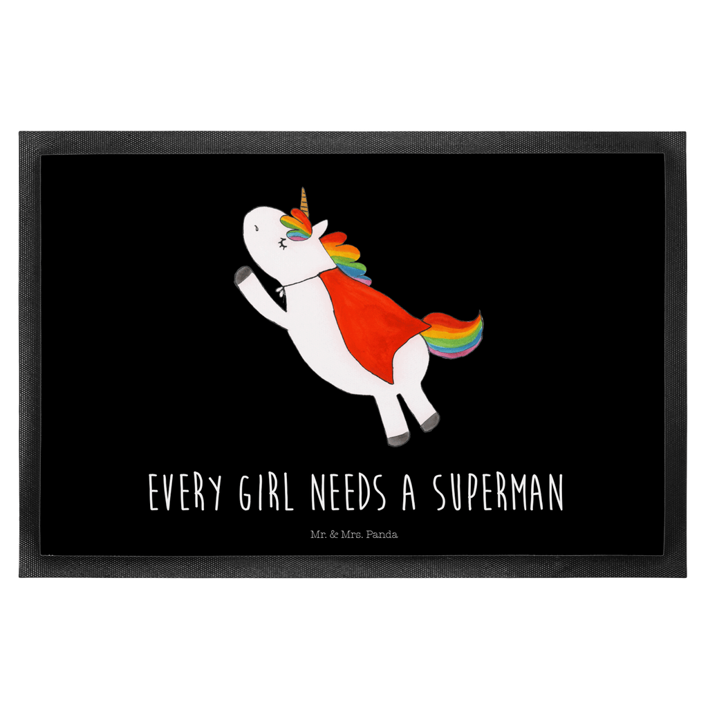 Fußmatte Einhorn Super Einhorn, Einhörner,  Traummann, Superheld, Held, Freundin, Geschenk, Girl, Mädchen Türvorleger, Schmutzmatte, Fußabtreter, Matte, Schmutzfänger, Fußabstreifer, Schmutzfangmatte, Türmatte, Motivfußmatte,  Haustürmatte, Vorleger  Einhorn, Einhörner, Einhorn Deko, Pegasus, Unicorn