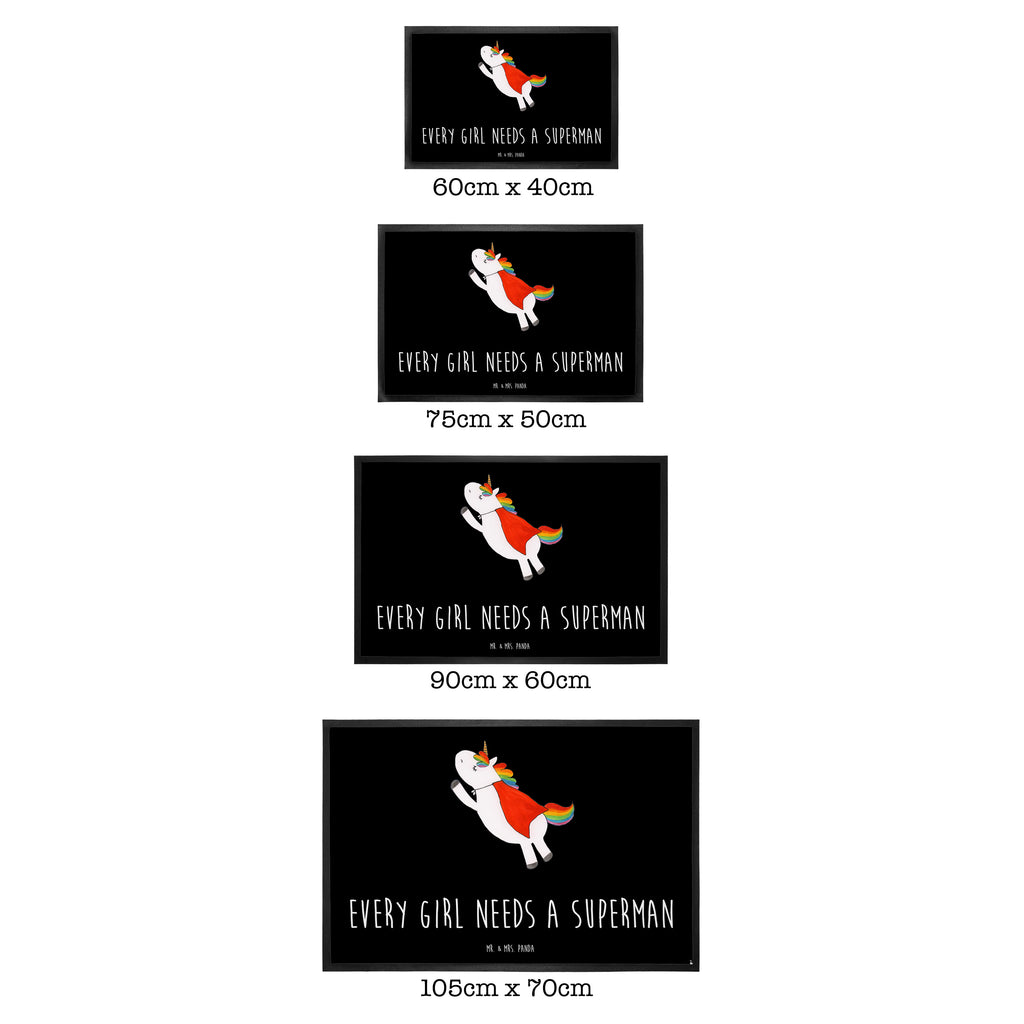 Fußmatte Einhorn Super Einhorn, Einhörner,  Traummann, Superheld, Held, Freundin, Geschenk, Girl, Mädchen Türvorleger, Schmutzmatte, Fußabtreter, Matte, Schmutzfänger, Fußabstreifer, Schmutzfangmatte, Türmatte, Motivfußmatte,  Haustürmatte, Vorleger  Einhorn, Einhörner, Einhorn Deko, Pegasus, Unicorn