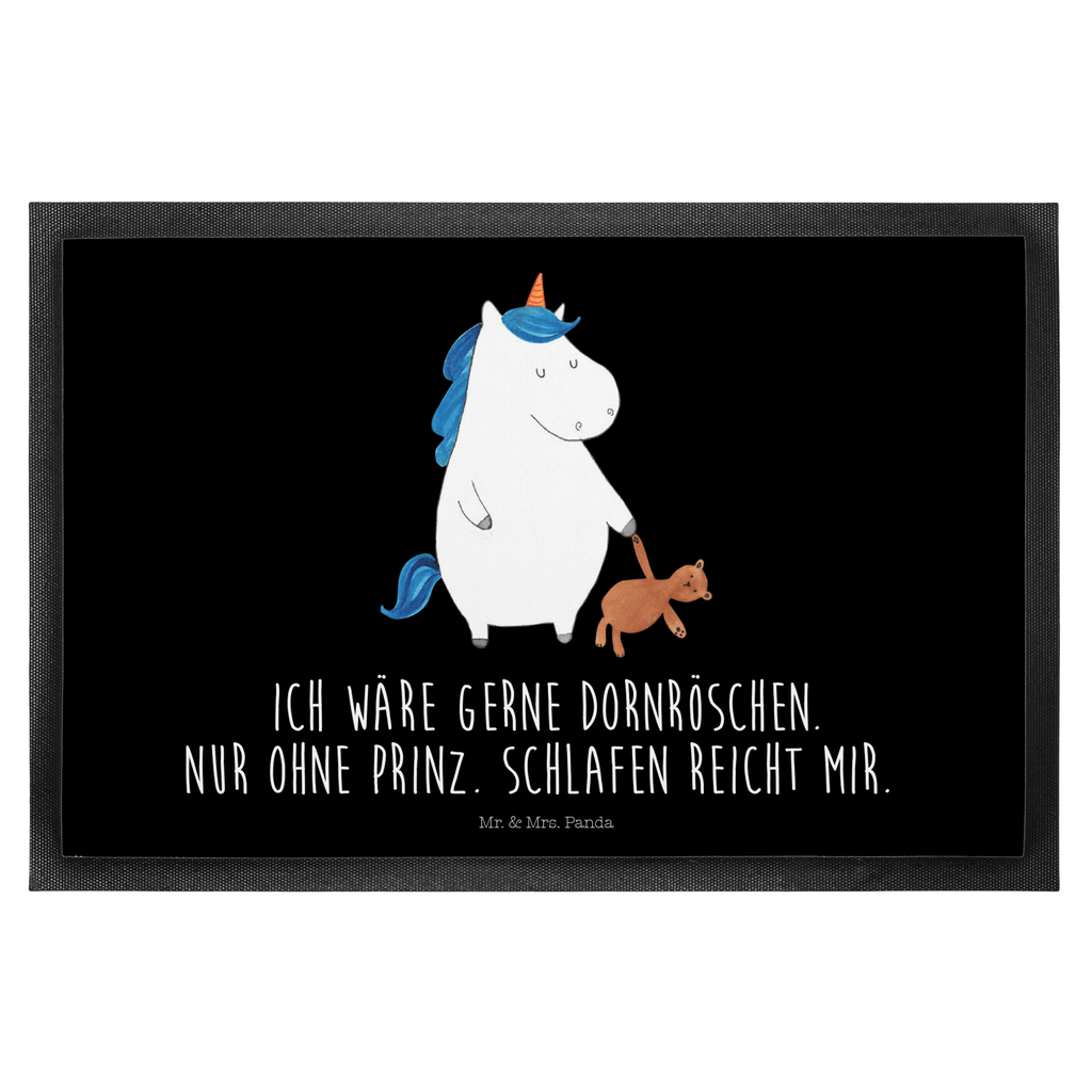 Fußmatte Einhorn Teddy Einhorn, Einhörner, Unicorn, schlafen, gute Nacht, Single, Bett, Träumen, Freundin, Singleleben Türvorleger, Schmutzmatte, Fußabtreter, Matte, Schmutzfänger, Fußabstreifer, Schmutzfangmatte, Türmatte, Motivfußmatte,  Haustürmatte, Vorleger  Einhorn, Einhörner, Einhorn Deko, Pegasus, Unicorn