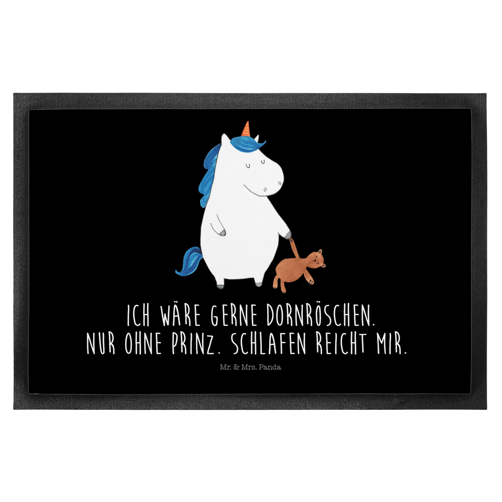 Fußmatte Einhorn Teddy Einhorn, Einhörner, Unicorn, schlafen, gute Nacht, Single, Bett, Träumen, Freundin, Singleleben Türvorleger, Schmutzmatte, Fußabtreter, Matte, Schmutzfänger, Fußabstreifer, Schmutzfangmatte, Türmatte, Motivfußmatte,  Haustürmatte, Vorleger  Einhorn, Einhörner, Einhorn Deko, Pegasus, Unicorn