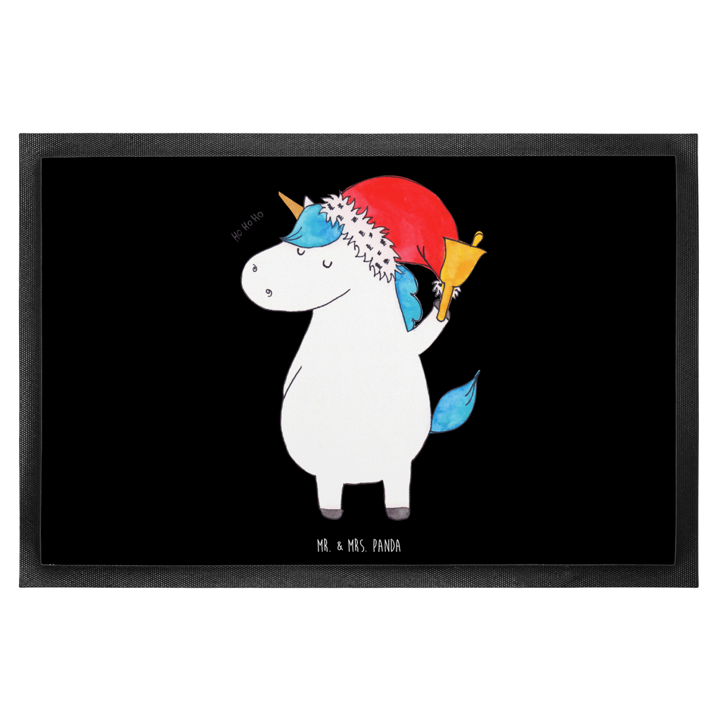 Fußmatte Einhorn Weihnachtsmann Gin, Schokolade, Schoki, Einhorn, Einhörner, Unicorn, Weihnachten, Weihnachtsmann, Nikolaus, Wunschzettel, Wunschliste, Feenstaub Türvorleger, Schmutzmatte, Fußabtreter, Matte, Schmutzfänger, Fußabstreifer, Schmutzfangmatte, Türmatte, Motivfußmatte,  Haustürmatte, Vorleger  Einhorn, Einhörner, Einhorn Deko, Pegasus, Unicorn