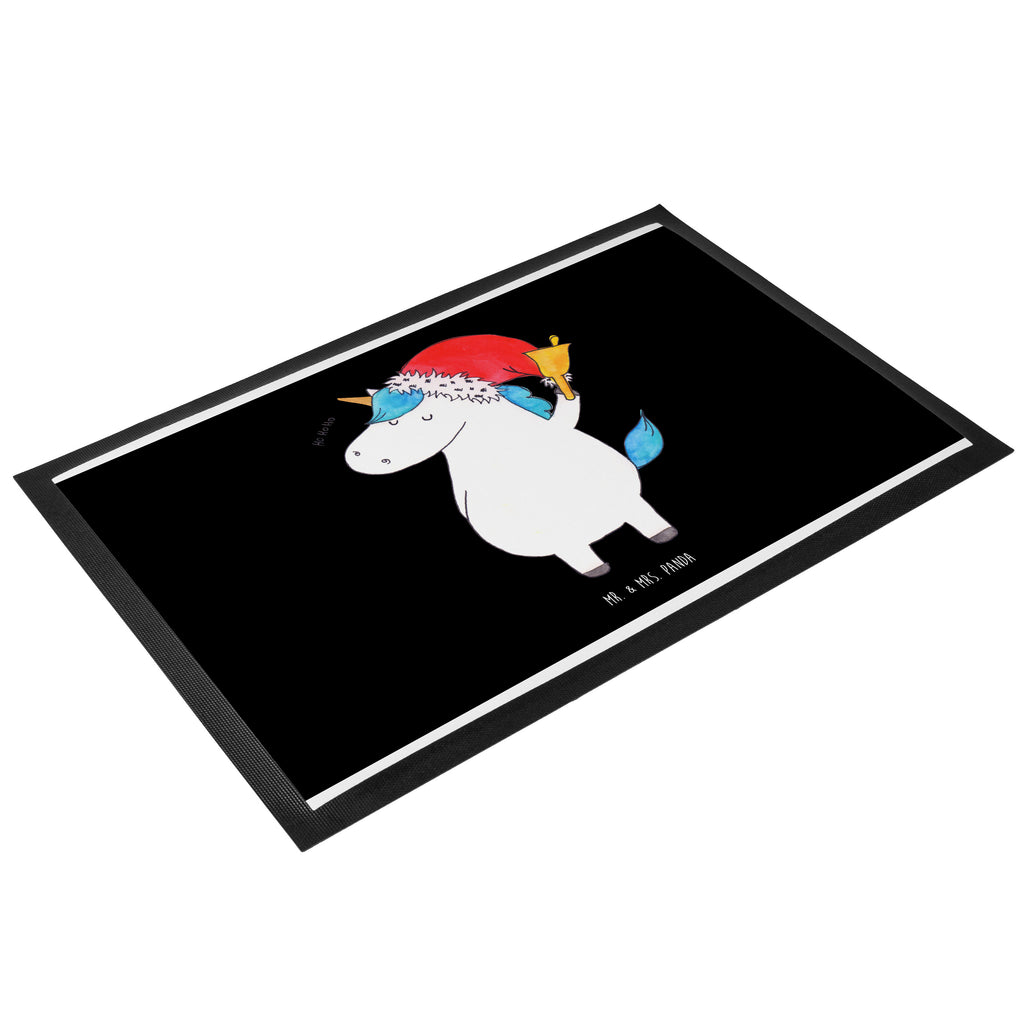 Fußmatte Einhorn Weihnachtsmann Gin, Schokolade, Schoki, Einhorn, Einhörner, Unicorn, Weihnachten, Weihnachtsmann, Nikolaus, Wunschzettel, Wunschliste, Feenstaub Türvorleger, Schmutzmatte, Fußabtreter, Matte, Schmutzfänger, Fußabstreifer, Schmutzfangmatte, Türmatte, Motivfußmatte,  Haustürmatte, Vorleger  Einhorn, Einhörner, Einhorn Deko, Pegasus, Unicorn